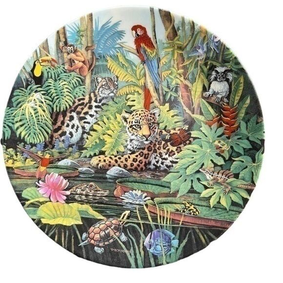 RARE Bradford Exchange "The Rainforest" Plate # 10191A Vanishing Paradises - Picture 1 of 4